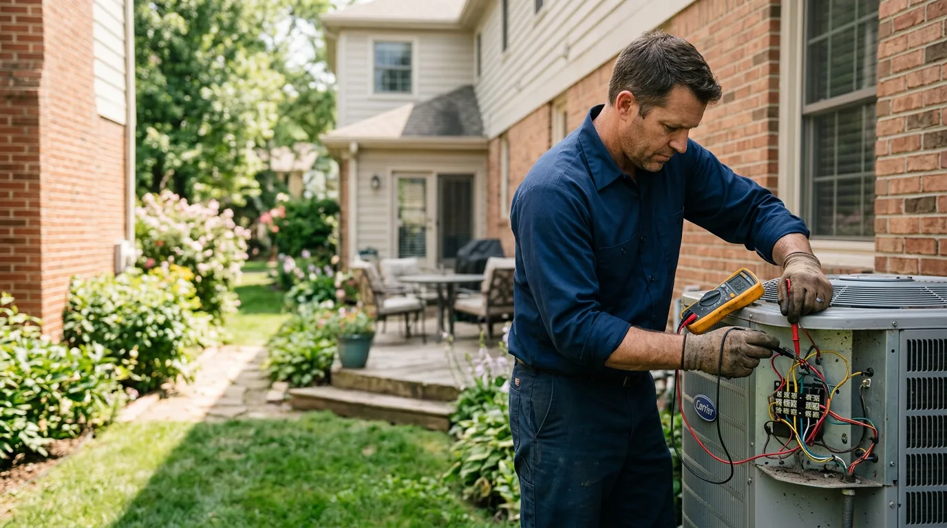 HVAC technician working near Ellisville, IL